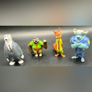 ZooTopia Animal Action Figures - Set of 4, Pre-Owned